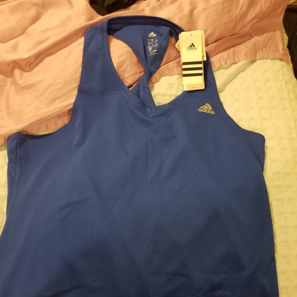 NWT Adidas Climalite Active Top Blue/Purple XLarge